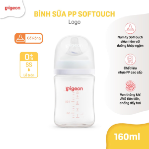 Binh Sua Pp Softouch Baby Friendly World Pigeon Hoa Tiet Logo 160ml