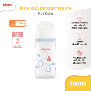 Binh Sua Pp Softouch Baby Friendly World Pigeon Hoa Tiet Mua Dong 240ml