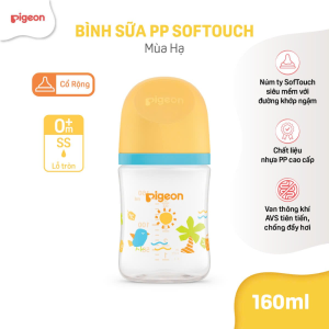 Binh Sua Pp Softouch Baby Friendly World Pigeon Hoa Tiet Mua Ha 160ml