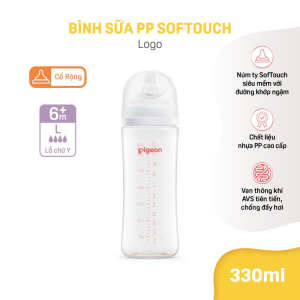 Binh Sua Pp Softouch Baby Friendly World Pigeon Logo 330ml