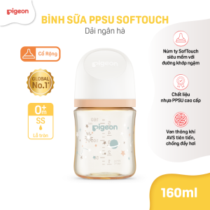 Binh Sua Ppsu Softouch Baby Friendly World Pigeon Hoa Tiet Dai Ngan Ha 160ml