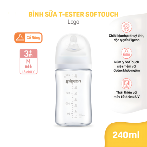Binh Sua T Ester Softouch Baby Friendly World Pigeon Logo 240ml