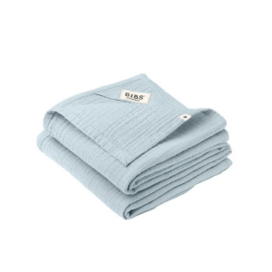 Bo 2 Khan Tam 100 Cotton Organic Bibs Muslin Cloth Size 70x70cm Baby Blue