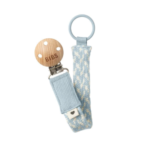 Day Deo Ty Ngam Bibs Pacifier Clip Braided Baby Blue Ivory
