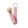 Day Deo Ty Ngam Bibs Pacifier Clip Braided Dusty Pink Baby Pink