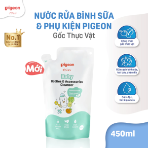 Tui Nuoc Rua Binh Sua Goc Thuc Vat Pigeon 450ml 1