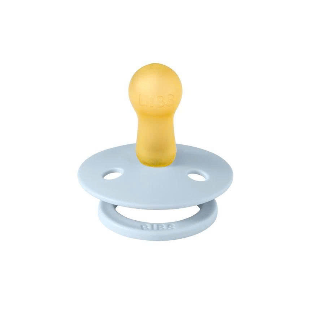 Ty ngậm núm tròn cao su tự nhiên BIBS Pacifier Colour Latex Size 1 (0-6 tháng) 3 Ty Ngam Num Tron Cao Su Tu Nhien Bibs Pacifier Colour Latex Size 1 0 6 Thang Baby Blue