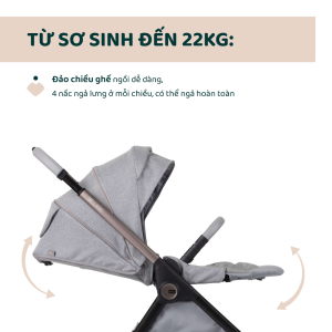 Xe Day 2 Chieu Gap Gon Tu Dong Chicco Bellagio Mau Ghi Da 5