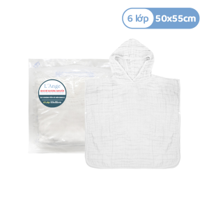 Ao Choang Tam 6 Lop Co Non 50x55cm Mau Trang Size S