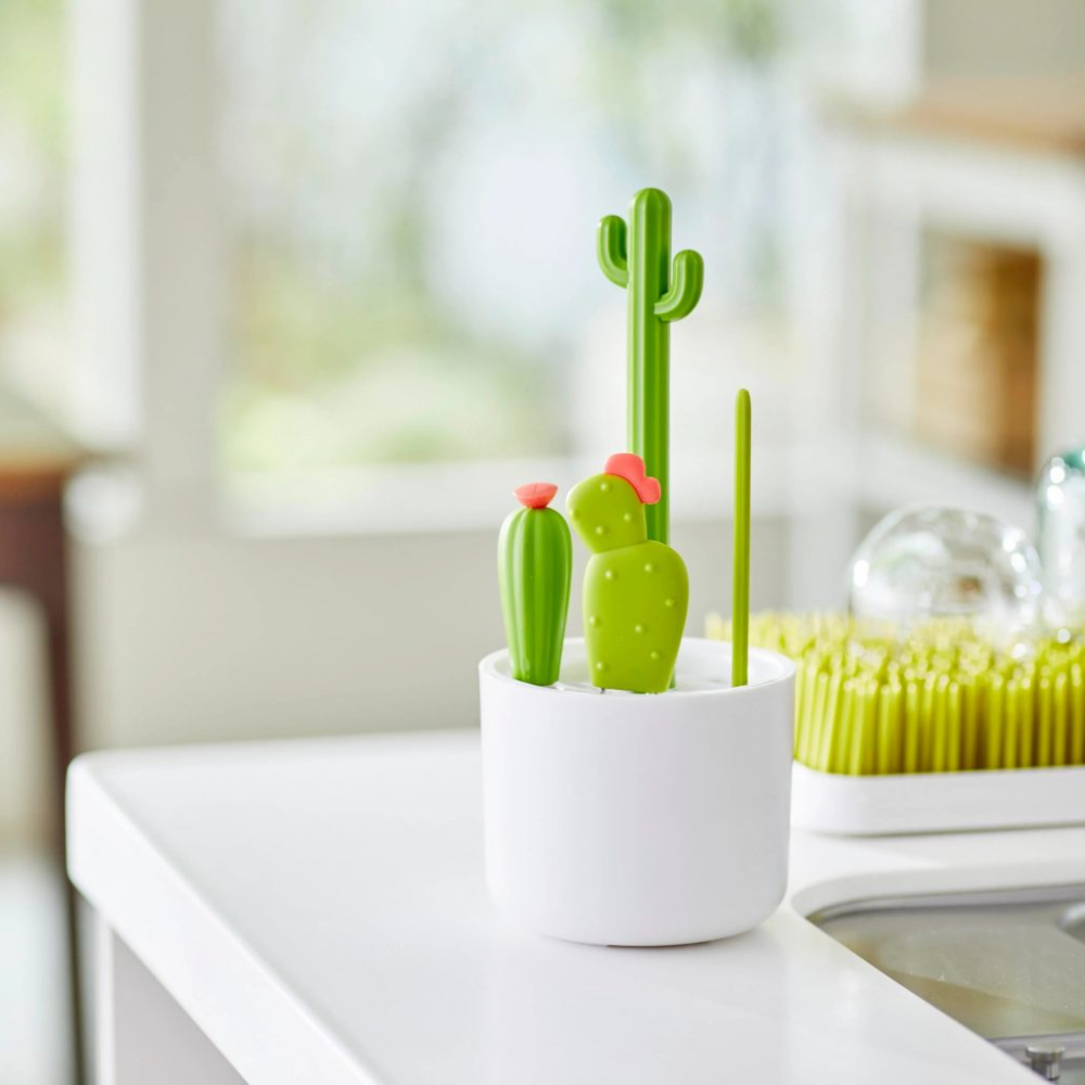 Bộ cọ rữa bình sữa Boon CACTI, gồm ly đựng 6 Bo Co Rua Binh Sua Boon Cacti Gom Ly Dung 3