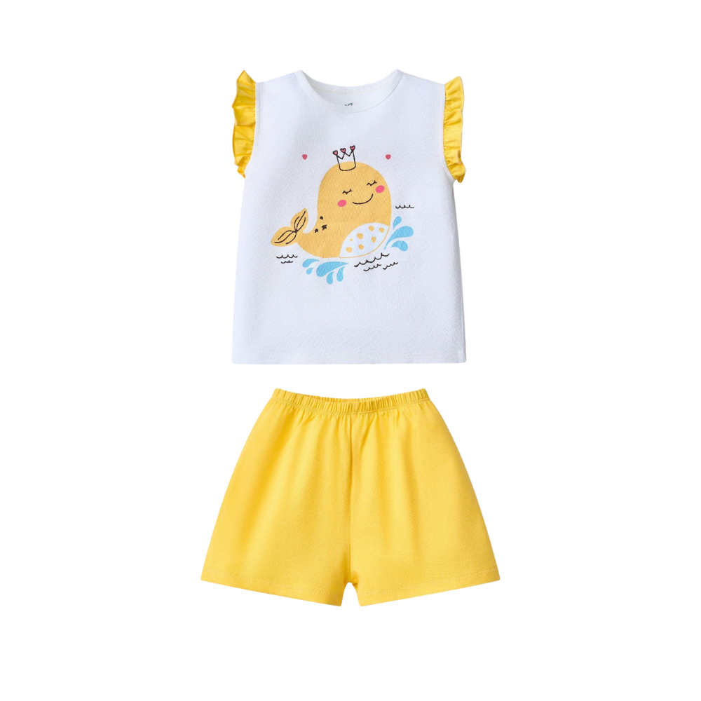 Bộ cộc tay La Pomme mùa thương yêu - 18M Vàng 2 Bo Coc Tay La Pomme Mua Thuong Yeu 18m Vang 1