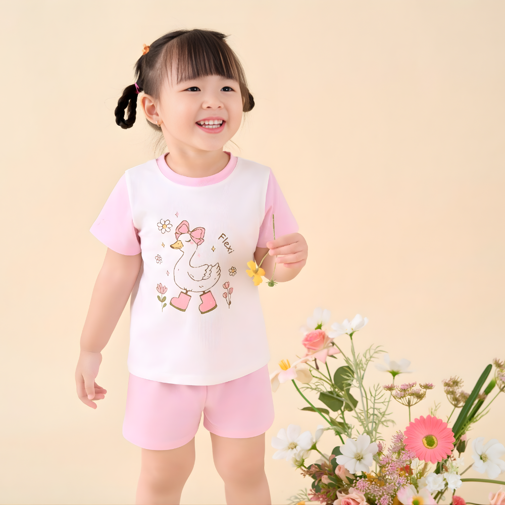 Bộ cộc tay La Pomme phối màu 4 Bo Coc Tay La Pomme Phoi Mau 2