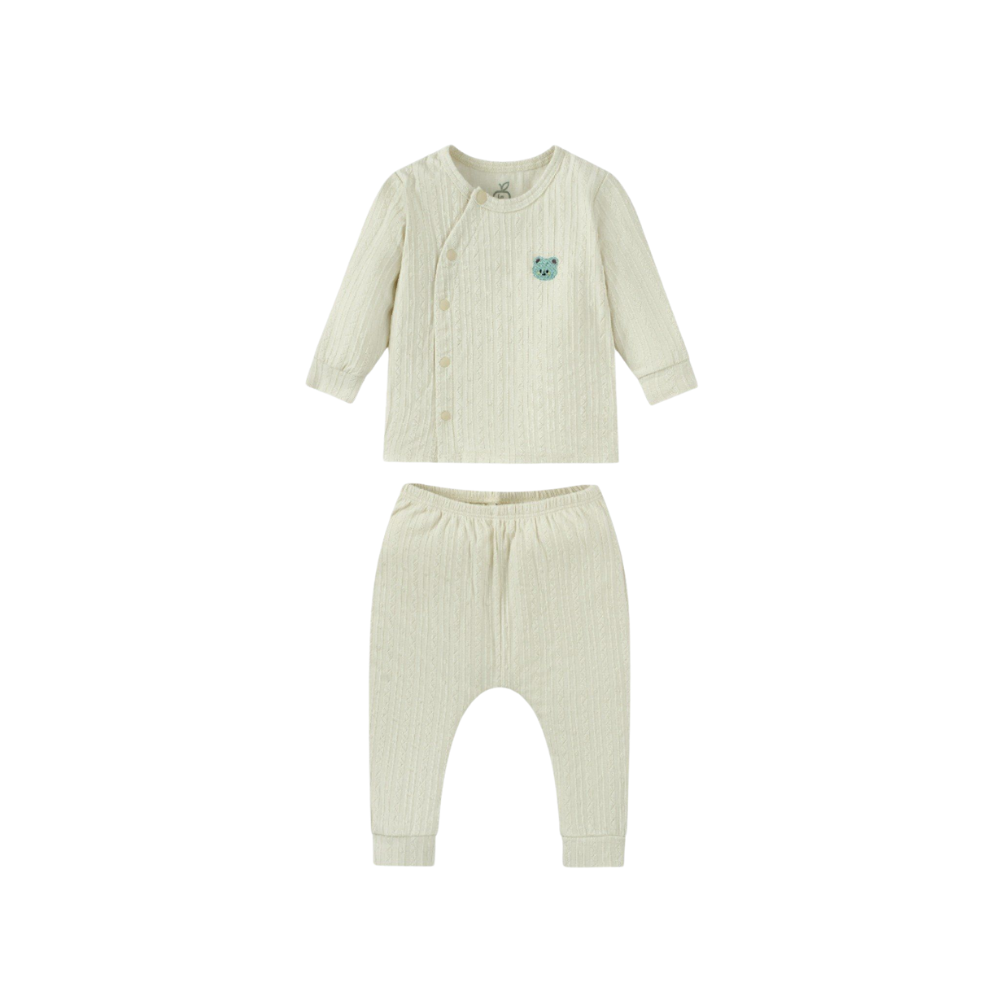 Bộ dài tay cúc lệch La Pomme vui đùa cùng gấu nhỏ 4 Bo Dai Tay Cuc Lech La Pomme Vui Dua Cung Gau Nho 2