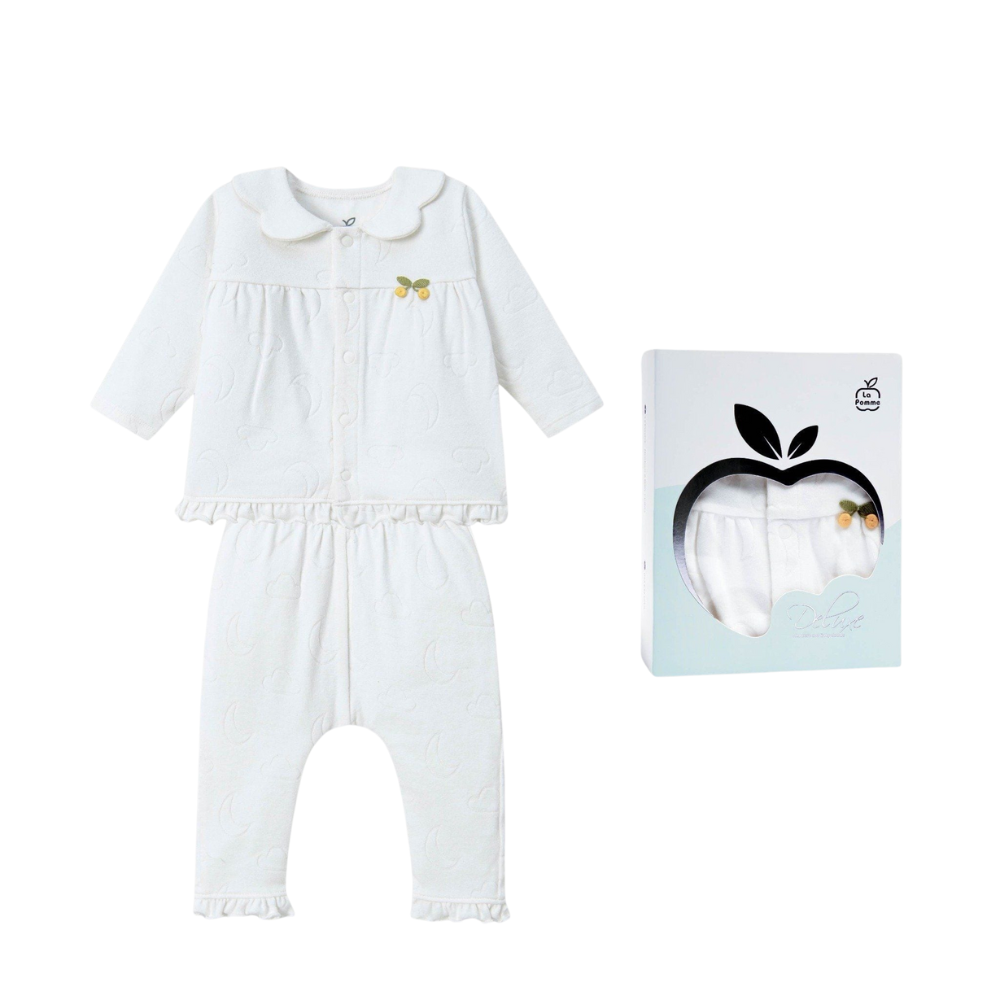 Bộ dài tay cúc thẳng La Pomme bé điệu đà 3 Bo Dai Tay Cuc Thang La Pomme Be Dieu Da 1