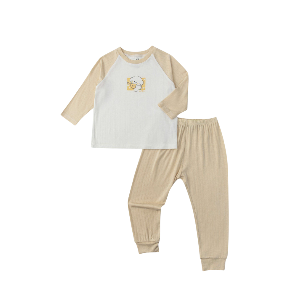 Bộ dài tay mềm mịn by La Pomme êm ái cùng puppy 4 Bo Dai Tay Mem Min By La Pomme Em Ai Cung Puppy Vang