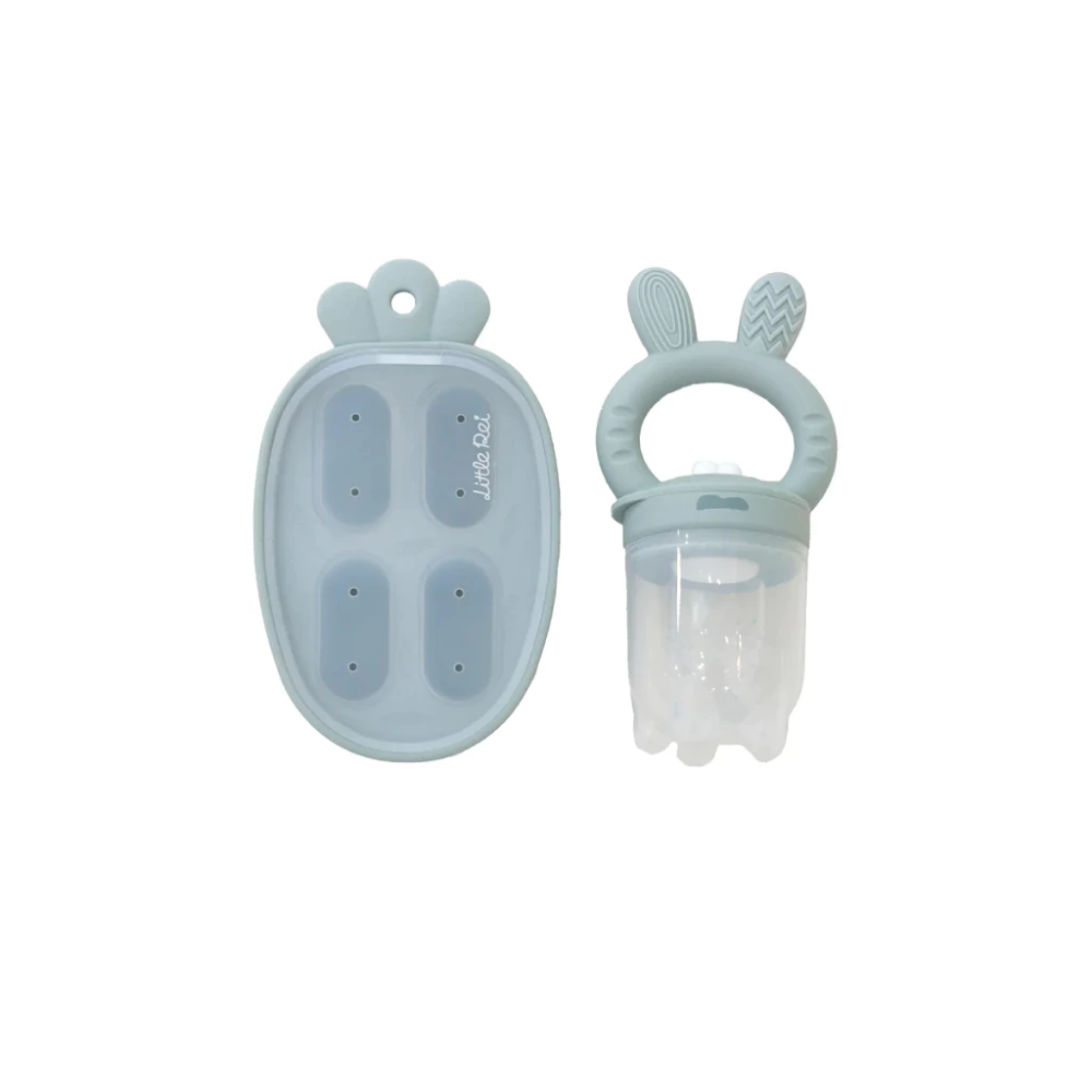 Bộ Túi Nhai Ăn Dặm & Khay Đông Mini Cho Bé Từ 6 Tháng Little Rei 3 Bo Tui Nhai An Dam Va Khay Dong Mini Cho Be Tu 6 Thang Little Rei Sage