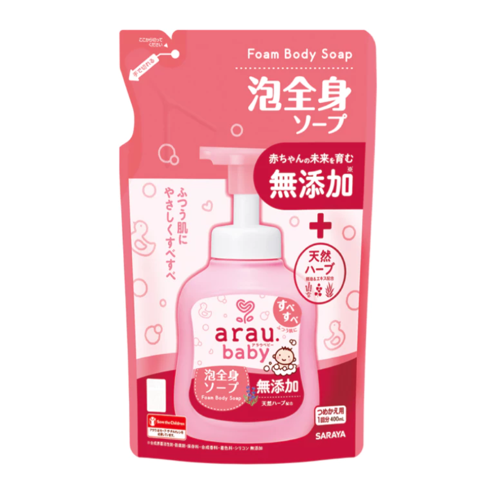 Bọt tắm gội thảo mộc Arau Baby - túi 400ml 3 Bot Tam Goi Thao Moc Arau Baby Tui 400ml 1