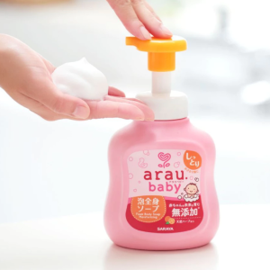 Chai Bot Tam Goi Thao Moc Arau Baby Bo Sung Thanh Phan Duong Am 450ml 2