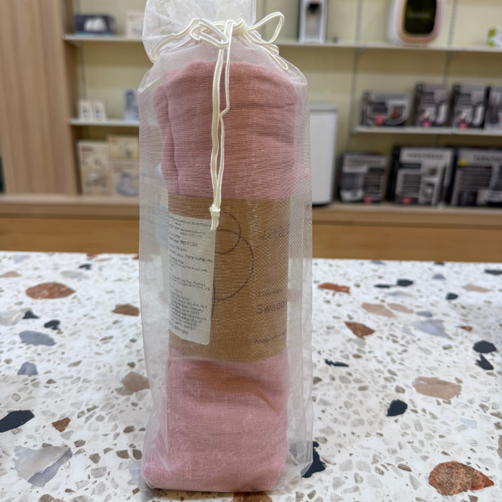 Khăn Quấn Em Bé 120×120 Little Rei 7 Chan Quan Em Be 120x120 Dusty Pink