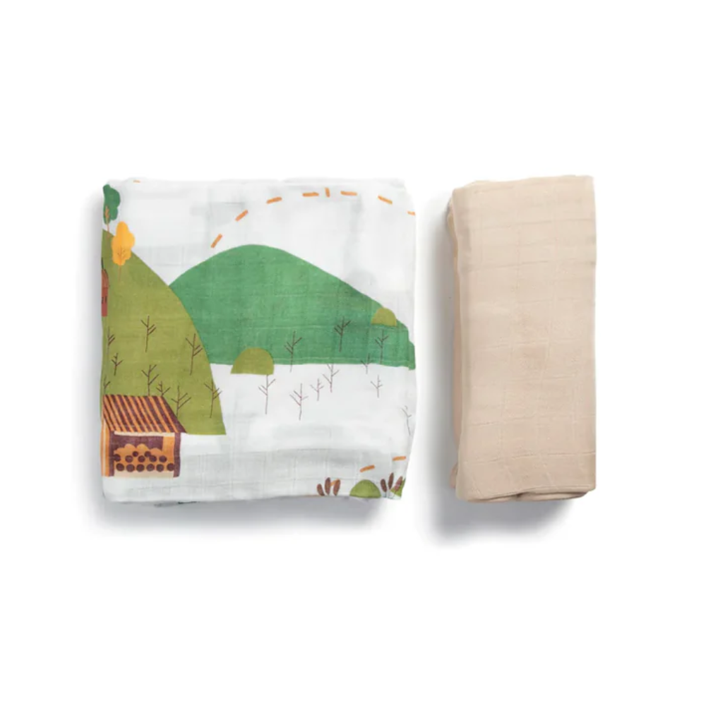 Combo 2 khăn quấn sợi tre Little Rei 120x120 cm 4 Combo 2 Khan Quan Soi Tre Little Rei 120x120cm Cam Trai 2