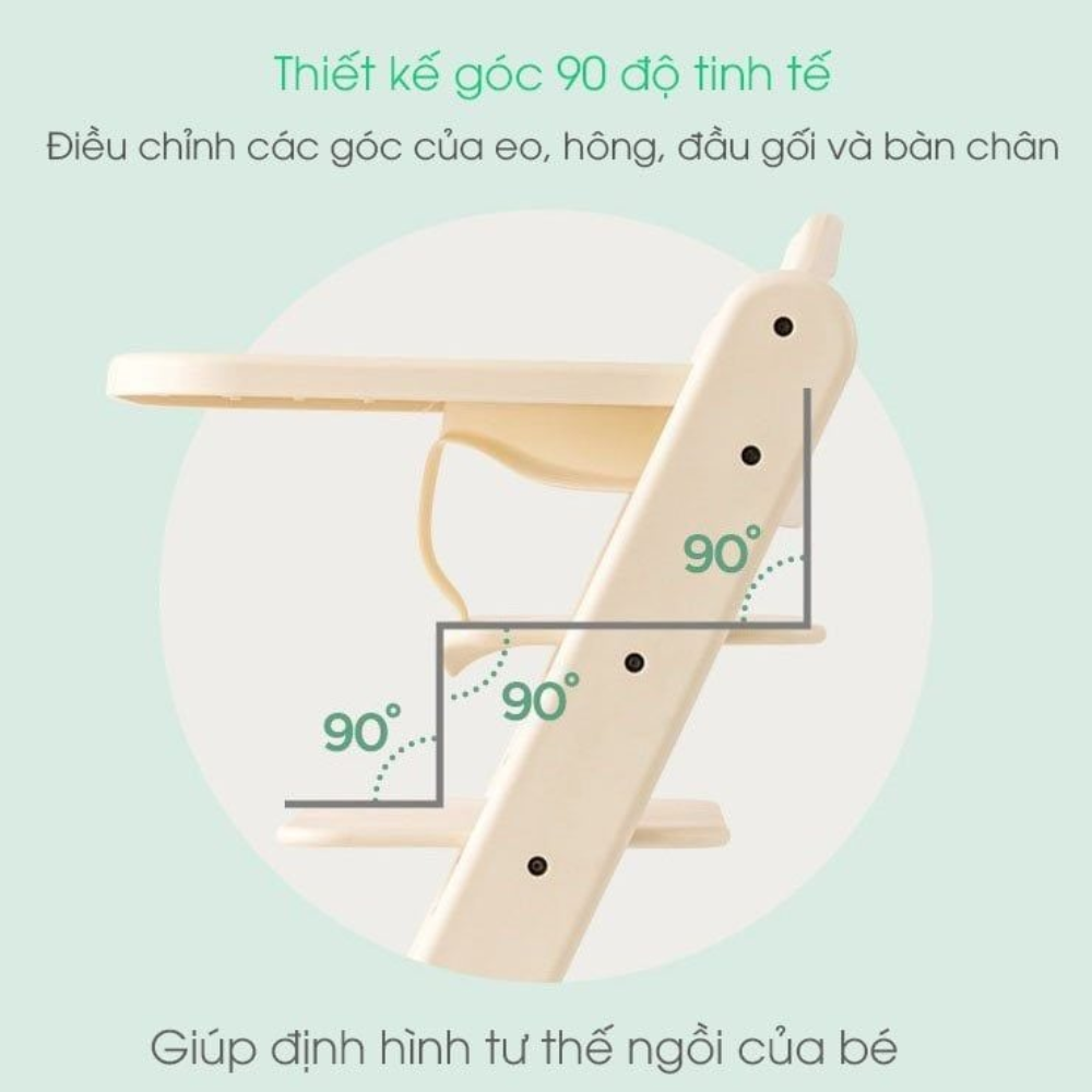 Ghế ăn dặm cao cấp High Chair Dono Mamazone - Beige (Kèm Nệm) 6 Ghe An Dam Cao Cap High Chair Dono Mamazone Beige Kem Nem 4