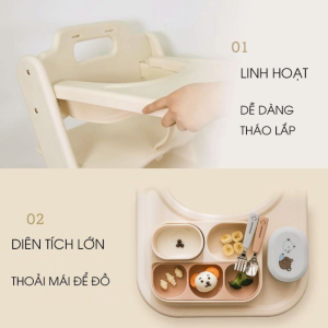 Ghế ăn dặm cao cấp High Chair Dono Mamazone - Beige (Kèm Nệm) 17 Ghe An Dam Cao Cap High Chair Dono Mamazone Beige Kem Nem 6