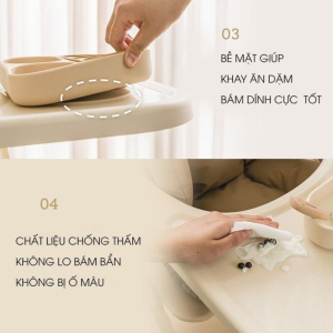 Ghế ăn dặm cao cấp High Chair Dono Mamazone - Beige (Kèm Nệm) 18 Ghe An Dam Cao Cap High Chair Dono Mamazone Beige Kem Nem 7