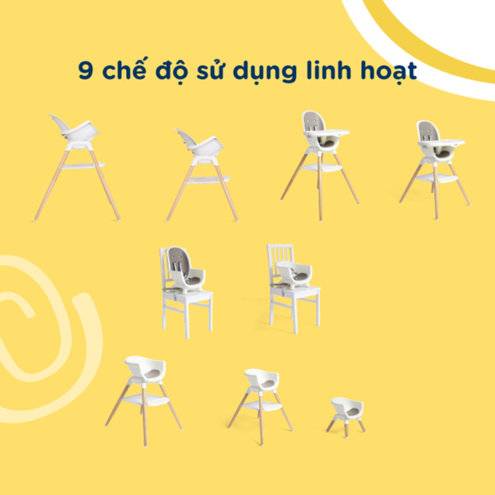 Ghế ăn trẻ em Joie Chestnut 9in1 Highchair Mocha 9 Ghe An Tre Em Joie Chestnut 9in1 Highchair Mocha 8