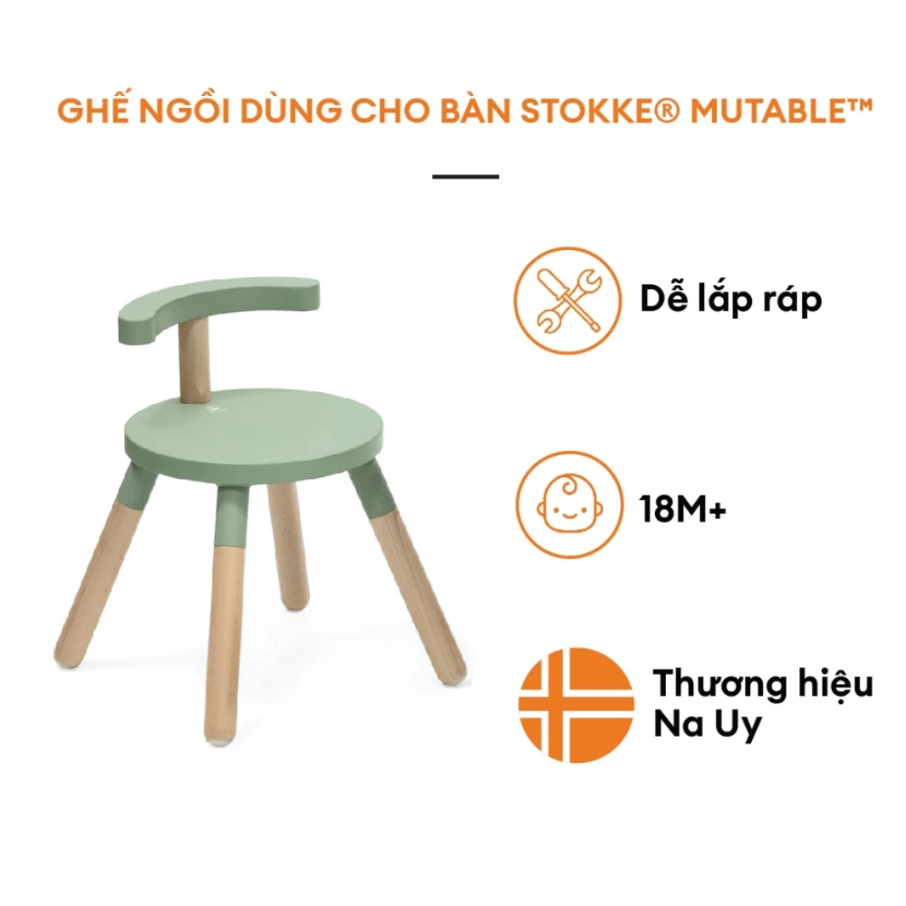 Ghế Gỗ Đa Năng Cho Bé Stokke® MuTable™ Chair V2 2 Ghe Go Da Nang Cho Be Stokke Mutable Chair V2 1