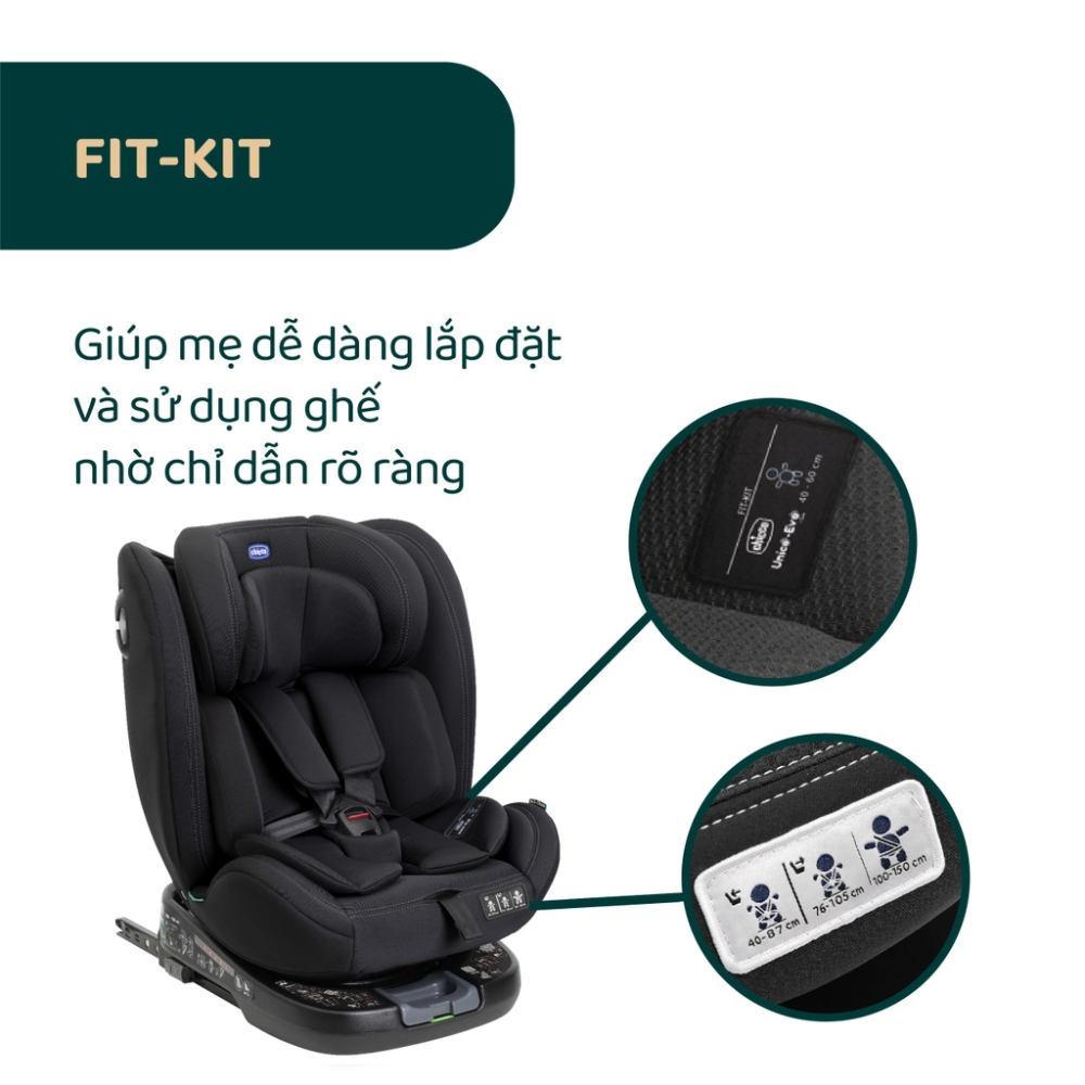 Ghế ô tô Chicco Unico Evo Classic хоау 360° ISOFIX 5 Ghe O To Chicco Unico Evo Classic Xoay 360 Isofix 10