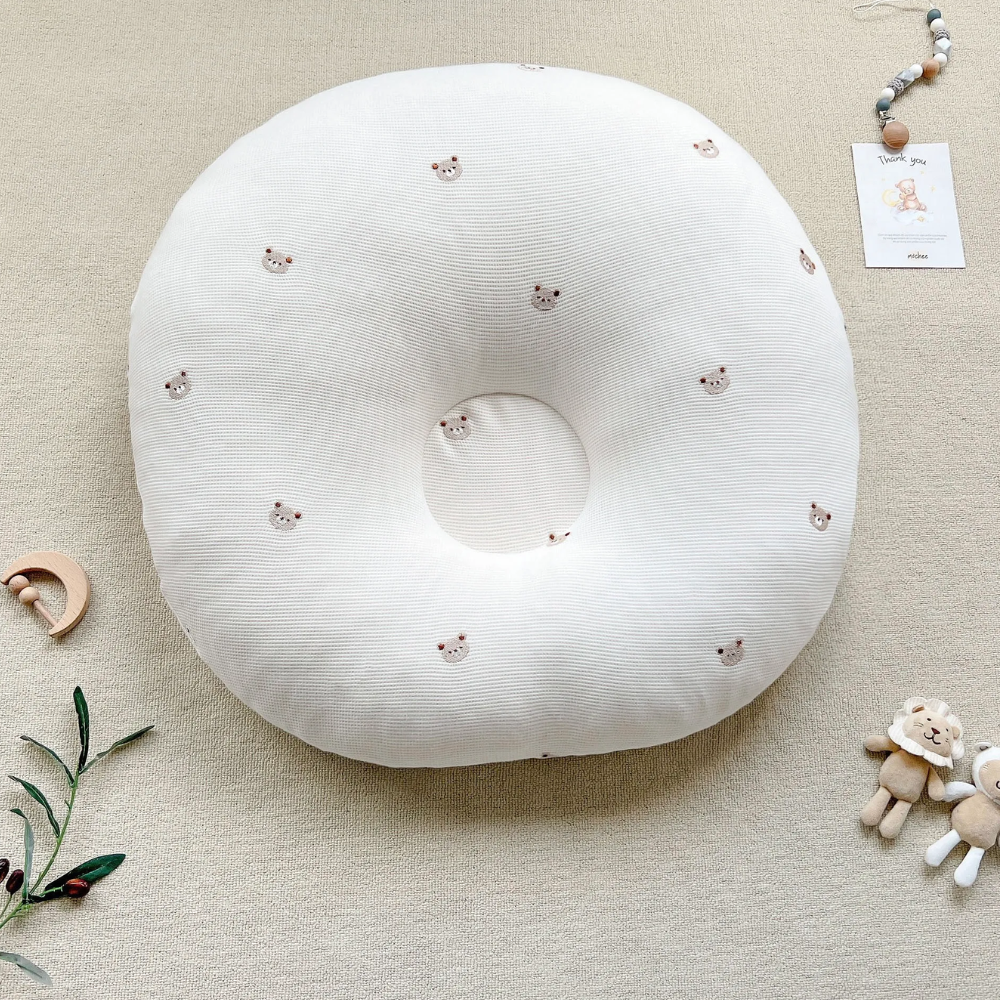 Gối chống trào ngược cotton tổ ong – Gấu thêu 3 Goi Chong Trao Nguoc Cotton To Ong Gau Theu 1