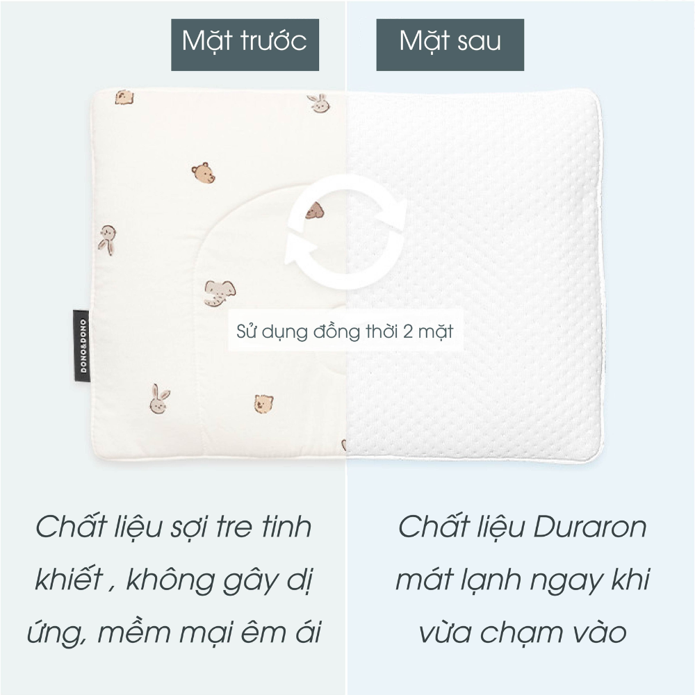 Gối Duraron Dono&Dono cho trẻ sơ sinh Dono Star 4 Goi Duraron Donodono Cho Tre So Sinh Dono Star 2