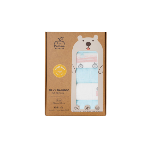 K001 Set 5 Khan Sua Soi Tre Lua La Pomme Phoi Mau 30x30cm Xanh Tho Keo Xe