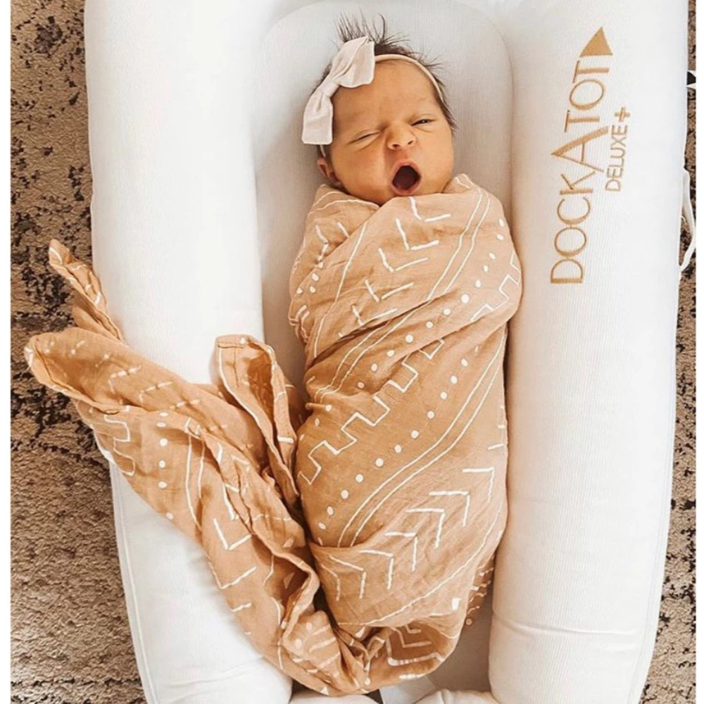 Khăn đa năng sợi tre thoáng khí cho bé 9 Khan Da Nang Soi Tre Thoang Khi Cho Be Almond Mudcloth