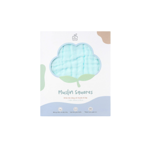 Khan Da Nang Xo Muslin 6 Lop La Pomme Tron Mau 100x100cm Xanh