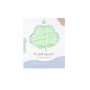 Khan Da Nang Xo Muslin 6 Lop La Pomme Tron Mau 100x100cm Xanh La