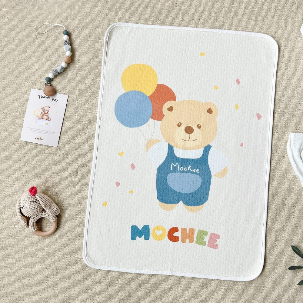 Lót thay bỉm cotton đủ mẫu Mochee 5 Lot Thay Bim Cotton Du Mau Mochee 5