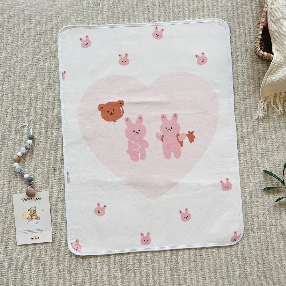 Lót thay bỉm sợi tre đủ mẫu Mochee 5 Lot Thay Bim Soi Tre Du Mau Mochee 5