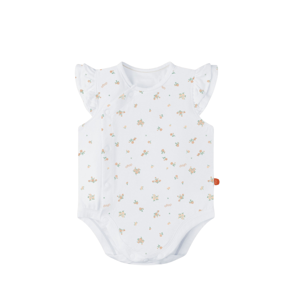 LOULOU BODYSUIT I Bộ liền ngắn tay bèo Loulou 3 Loulou Bodysuit Bo Lien Ngan Tay Beo Loulou Trang In Hoa