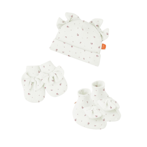 Mimi Set Bo Mu Bao Tay Bao Chan Mimi Trang In Chum Hoa