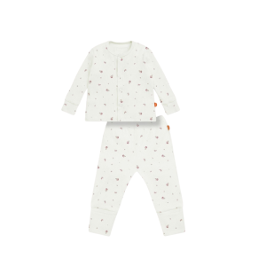 Peony Co Ords Bo Do Dai Tay Peony 0 3m Trang In Chum Hoa Modal Cotton