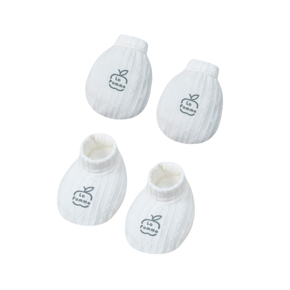 Set bao tay bao chân La Pomme vui đùa cùng gấu nhỏ 3 Set Bao Tay Bao Chan La Pomme Vui Dua Cung Gau Nho Trang