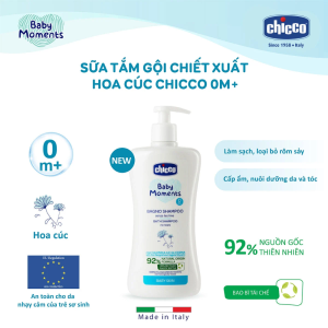 Sua Tam Goi Chicco Chiet Xuat Hoa Cuc 0m 500ml 2