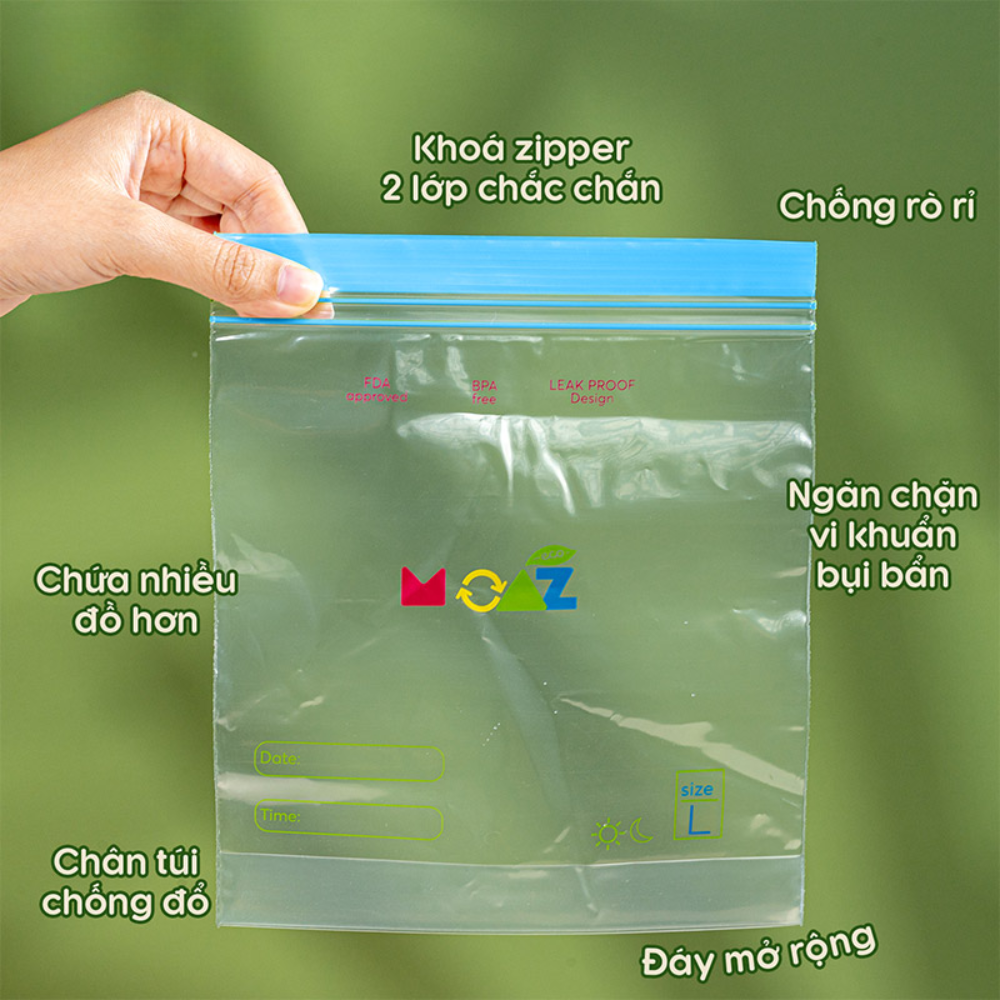 Túi zip Moaz Eco size L (hộp 20 cái) 5 Tui Zip Moaz Eco Size L Hop 20 Cai 3