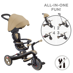 Xe đạp 3 bánh Globber Explorer Trike 4in1 từ 10 tháng - 5 tuổi, Sand 12 Xe Dap 3 Banh Globber Explorer Trike 4in1 Tu 10 Thang 5 Tuoi Sand 4