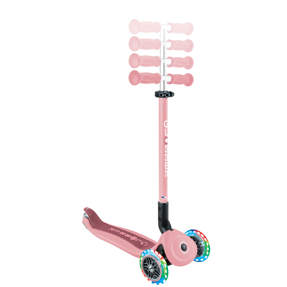 Xe Scooter 3 bánh Globber Go Up Active Lights có gác chân 15 tháng - 9 tuổi, Pink/Deep Pastel Pink 9 Xe Scooter 3 Banh Globber Go Up Active Lights Co Gac Chan 15 Thang 9 Tuoi Pink Deep Pastel Pink 3