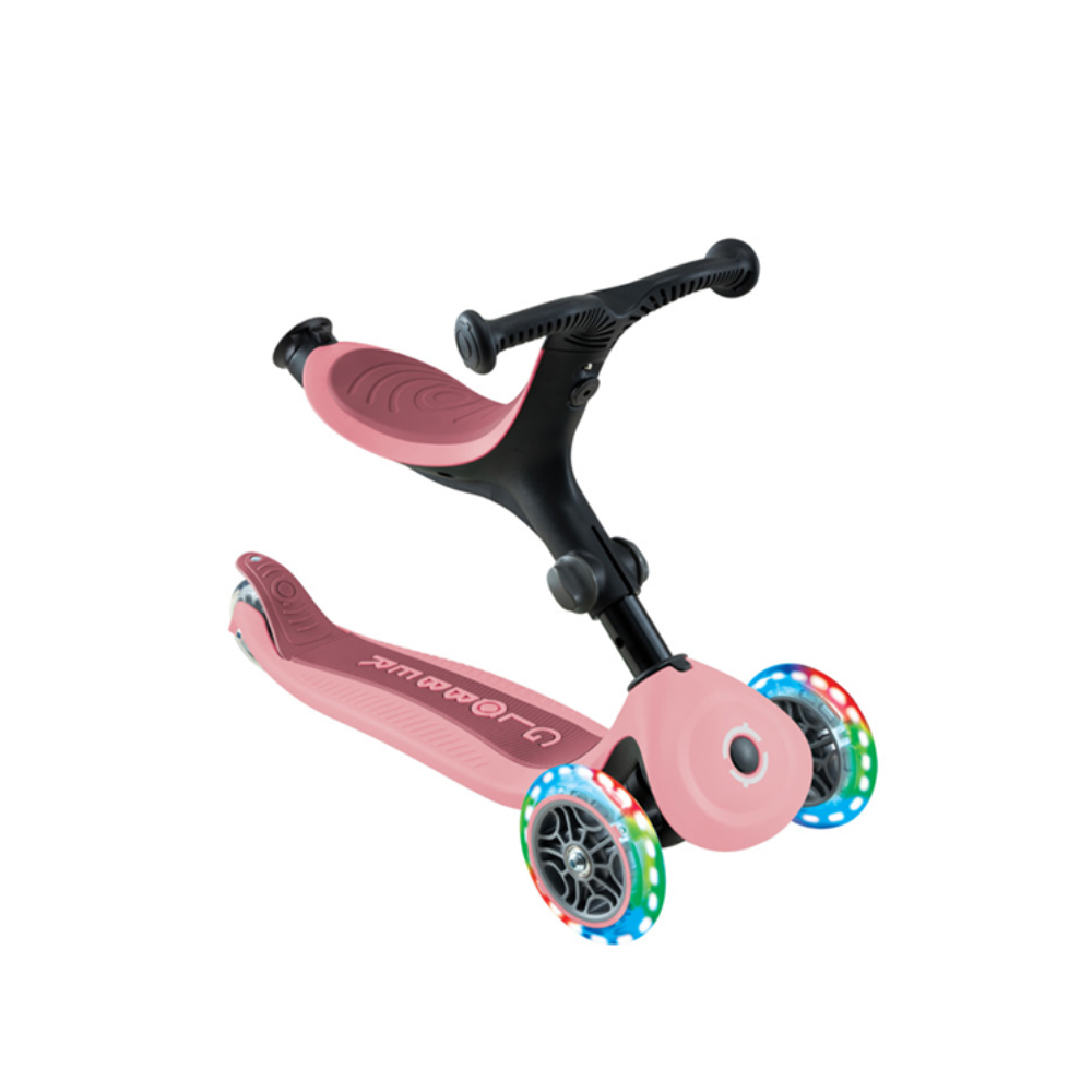 Xe Scooter 3 bánh Globber Go Up Active Lights có gác chân 15 tháng - 9 tuổi, Pink/Deep Pastel Pink 7 Xe Scooter 3 Banh Globber Go Up Active Lights Co Gac Chan 15 Thang 9 Tuoi Pink Deep Pastel Pink 5