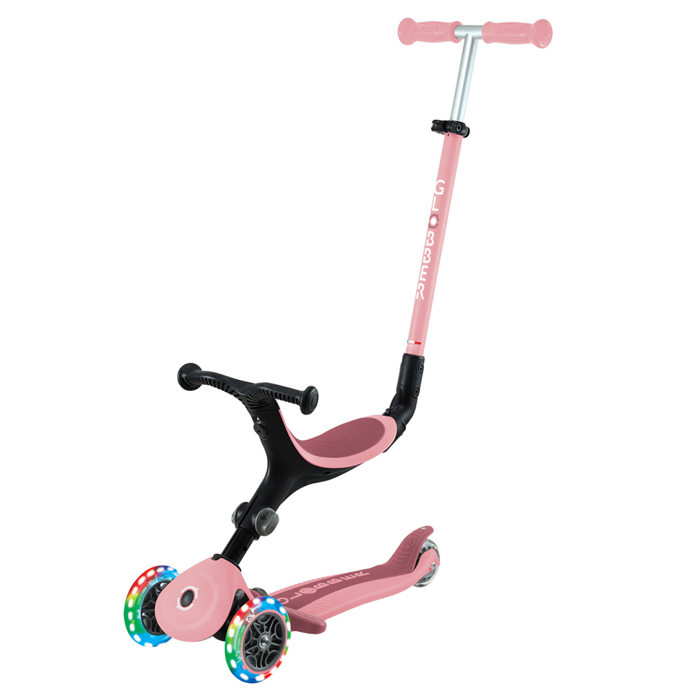 Xe Scooter 3 bánh Globber Go Up Active Lights có gác chân 15 tháng - 9 tuổi, Pink/Deep Pastel Pink 4 Xe Scooter 3 Banh Globber Go Up Active Lights Co Gac Chan 15 Thang 9 Tuoi Pink Deep Pastel Pink 8