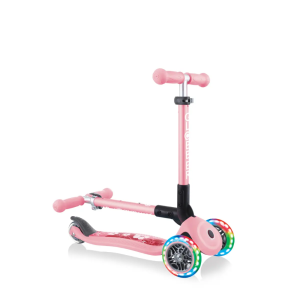Xe Scooter 3 Banh Globber Junior Foldable Fantasy Lights Anodized Tbar 2 Tren 6 Tuoi Pastel Pink 2