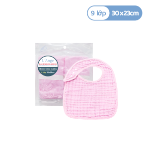 Yem Hinh Vuong Vai Bong 9 Lop 30x23cm Mau Hong Set 2 Cai